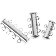 Halskettenverschluss, Armband-Verbindungsschnalle für Damen, 3-teiliges Set aus Edelstahl-Halskettenverschlüssen, Schmuck