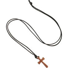 Holzkreuz-Halskette, kleiner Holzkreuz-Anhänger für Männer, Frauen und Paare, religiöser Gebetsschmuck