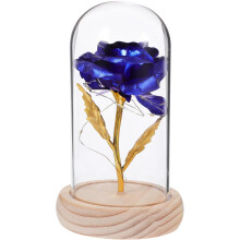 3 AAA Batteries (not Included) Preserved Rose Flower LED Lights in Glass Dome Eternal Flower Glass Dome