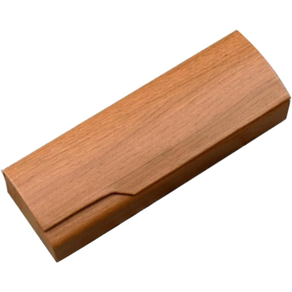 Hkhbjs Hard Wood Grain Eyeglasses Case Sunglasses Box Brown Portable Eyewear Holder