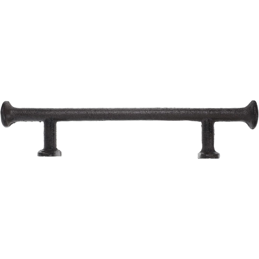 Antique Black Cast Iron Gate Handle Large Rustic Door Pull With 4 Screws 5455468330575