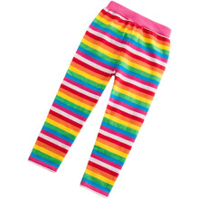 Regenbogenfarbene Baumwollleggings für Mädchen, Frühling und Herbst, bequem, eng anliegend, passende Hosenhöhe