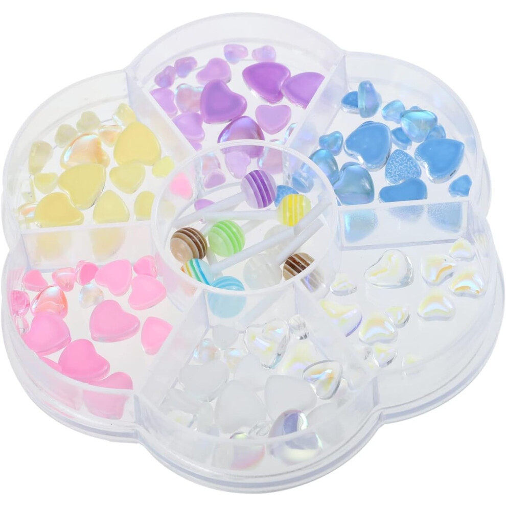 Hkhbjs Diy Decorative Nail Charms Set Heart Glass Rhinestones For Manicure Art