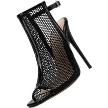 Damen-Sandalen mit hohem Absatz, offene Zehenpartie, modische, sexy Sommerschuhe, schwarze High Heels