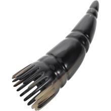 Kopfhautmassagekamm aus Büffelhorn, natürliche Ochsenhornbürste, 12-18 cm, großes Entwirrungswerkzeug