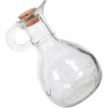 Glassoljedispenserflaske 200 ml liten oljebeholder med håndtak og korkpropp