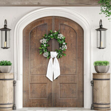 2 Stuks Geschulpte Sash Lint Voor Voordeur Krans Home-Rood