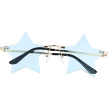 Gafas de sol con forma de estrella, gafas de sol sin montura para fiestas, gafas de moda irregulares.