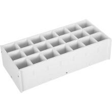 Organizzatore in legno per flaconi di vernice, porta pigmenti a 21 scomparti, scaffale per la conservazione di materiali artistici