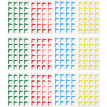 288 Stück kleine, selbstklebende Etikettenaufkleber mit Flaggenmotiv für Notizen, Planer, Lesezeichen, Bürobedarf und Schulbedarf