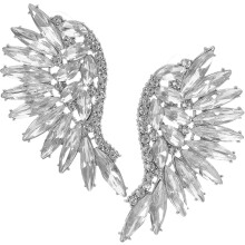 Boho-Ohrringe mit Strasssteinen im Engelsflügel-Design, baumelnd, für Damen