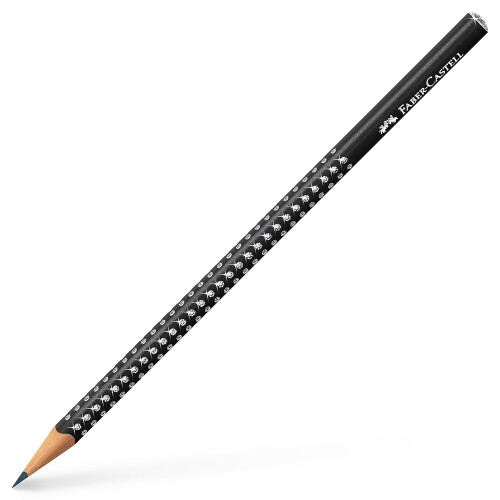 Faber-Castell (Black) Faber-Castell Sparkle Triangular Graphite Pencil B Grade Pack of 3 1