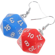 Ohrhänger in Form von 20-seitigen Würfeln für Damen, kreatives Schmuckpaar für Gaming-Fans