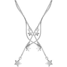 1 Paar 925er Silber-Ohrhänger mit Sternspirale für Damen, Retro-Ohrhänger mit Sternmotiv