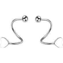 Herzförmige Ohrringe, Mädchen-Ohrklemme, modischer Kupferstecker, leichter Schmuck für Abschlussfeiern und Dates