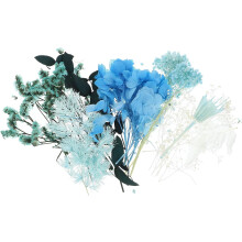 1 Box Dried Flower Multi-Purpose Resin Supplies Blue Style for Birthday Wedding Scrapbooking DIY Crafts Assorted Style