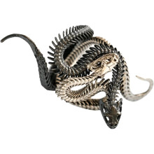 Schlangenknochen-Ringset, schicke Gothic-Schlangen-Fingerringe für Paare, modische offene verstellbare Schmuckaccessoires