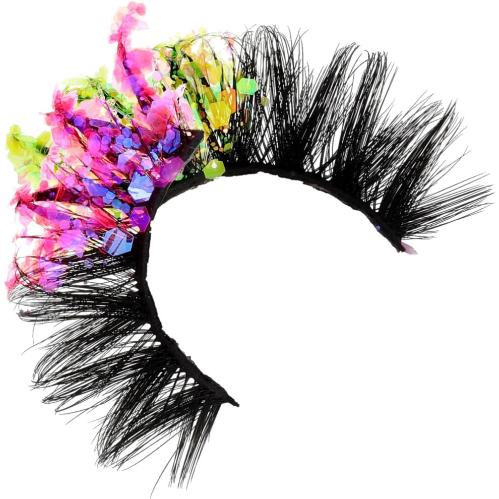 Hkhbjs Sequin False Eyelashes Of Shiny Fluorescent Fake Lashes