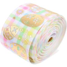 Osterdekorband mit Goldfoliendruck, 5 Yards, Oster-DIY-Verpackungsband