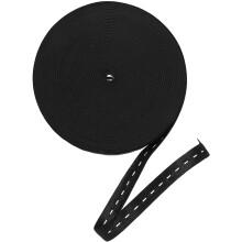 Knopflochgummiband, DIY-Nähen, dehnbarer Taillengürtel, verstellbarer Schwangerschaftsgürtel, schwarz, 20 mm breit, 30 m Rolle