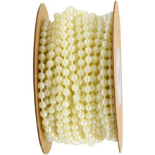 4mm Beige Cotton Thread Plastic Beads String 10m Roll DIY Beads Chain Garland