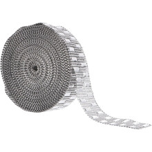 8-reihiges silbernes Strassband, 10 Yards (ca. 9,1 m), DIY-Bastelbedarf, funkelndes Glitzer-Netzband