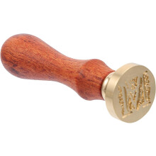 Alfabetmønster Stempel Voksegl Stempel Retro Stil Kobberhode Trehåndtak