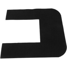 U-förmige Toilettenmatte, schwarz, 55 x 55,8 cm, rutschfeste Urinalmatte mit saugfähiger TPR-Rückseite und Kontur