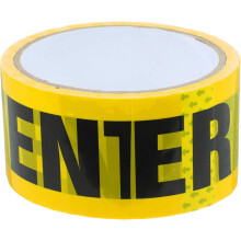 Self Adhesive Do Not Enter Safety Tape 1.8 Inch Yellow Warning Tape Black Text