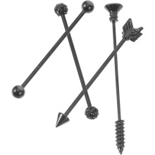 Øredobber Smykker Industrielle Pil Ståløre Rustfritt Stangformet Svart Doble Hull Piercing Brusk
