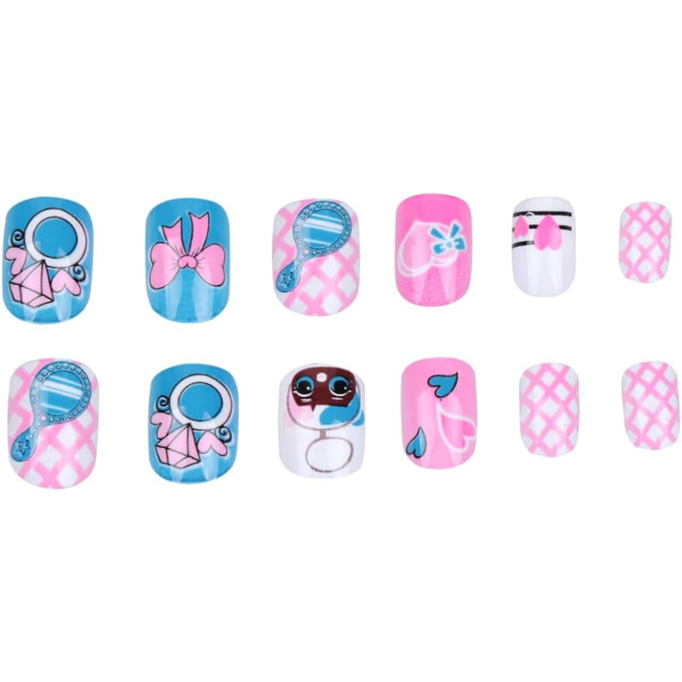 Hkhbjs 1Set Boy Girl Cartoon Nail Art Stickers Of Fun Fake Nails For Boys And Girls Easy To Apply Decorative