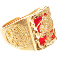Adjustable Chinese Style Dragon Open Ring for Men Boys, Made of Copper Comfortable Fit and Elegant Design, for Daily Wear and Dating