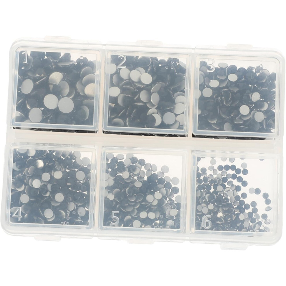 Hkhbjs Nail Art Rhinestone Compartment Glitter Flatback Glass Crystals For Diy Nails Crafts For Manicure