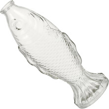 Fischförmige Vase, dekorative Blumenvase, elegante, kunstvolle Glasflasche in Fischform