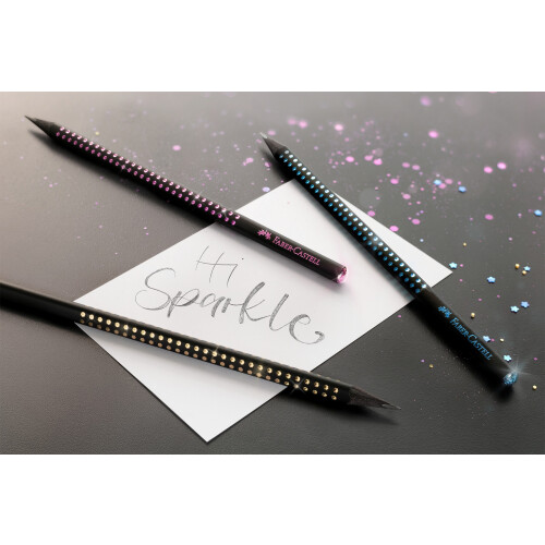 Faber-Castell (Black) Faber-Castell Sparkle Triangular Graphite Pencil B Grade Pack of 3 2