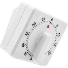 Mechanischer Küchentimer, 60 Minuten, schlichtes Design, Kunststoff/Metall