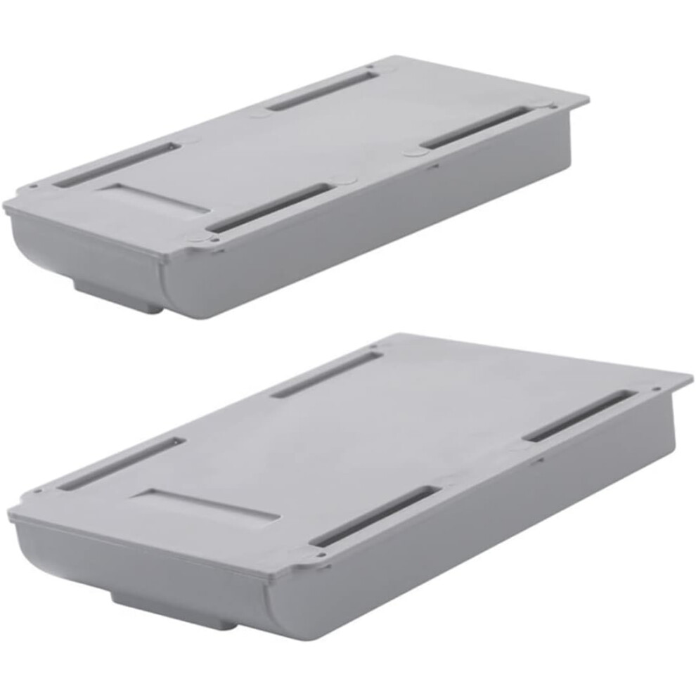 Desk Drawer Storage Box Hidden Storage Drawer Organizer 2Pcs Plastic Self-Adhesive Tray 5455468172335