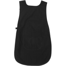 Schwarze Polyester-Salonschürze mit praktischer Tasche – Professionelle, modische Schutzweste