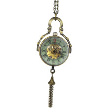 Vintage Necklace Watch Mechanical Hanging Pocket Watch Hollow Spherical Design Glass Ball Pendant Stylish Men’s Accessory