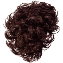 Male Fluffy Wig Short Stylish Synthetic Wig High Temperature Fiber Comfortable Non-stimulating Skin Cosplay Party Men Hairpiece Brown