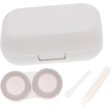 Reise-Kontaktlinsenbox, niedliches kleines Linsenetui mit Spiegel, tragbarer Kosmetik-Linsenhalter