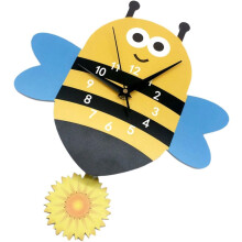 Geräuschlose Wanduhr mit großem arabischen Zifferndisplay in Bienenform aus umweltfreundlichem PVC-Schaumstoff