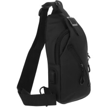 Wasserabweisende Brusttasche für Herren mit USB-Anschluss, isolierte Tasche für Outdoor-Aktivitäten wie Wandern und Sport.