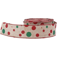 Weihnachts-Juteband, Weihnachtsband zum Verpacken und Dekorieren für Weihnachtsfeiern, Leinenband