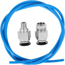 PTFE-Bowdenschlauch-Set für 3D-Drucker, 1 m Schlauch (2 x 4 mm), PC4-M6- und PC4-M10-Pneumatikanschlüsse