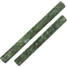 2pcs Jade Rolling Pin Kitchen Rolling Stick Non-Stick Surface Natural Stone Sturdy Dough Roller