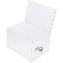 Acryl-Visitenkartenbox, Wahlurne, Aufbewahrungsbehälter für Karten, Schlitzdesign für Büro, Schule, Vorschläge
