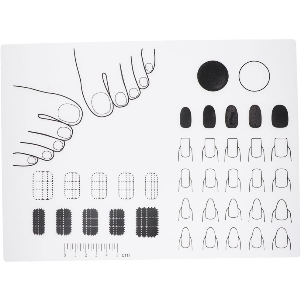 Photos - Manicure & Pedicure Tools HKHBJS Nail Practice Mat Nail Art Designs Silicone Acrylic for DIY Application Practice White Acrylic Manicure Art Mat