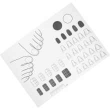 Tampoane de unghii din silicon acrilic, covoraș flexibil pentru practicarea unghiilor, pentru realizarea de consumabile