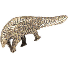 Pangolin-Tischdekoration aus Messing im Retro-Stil, stabile Konstruktion, goldfarben